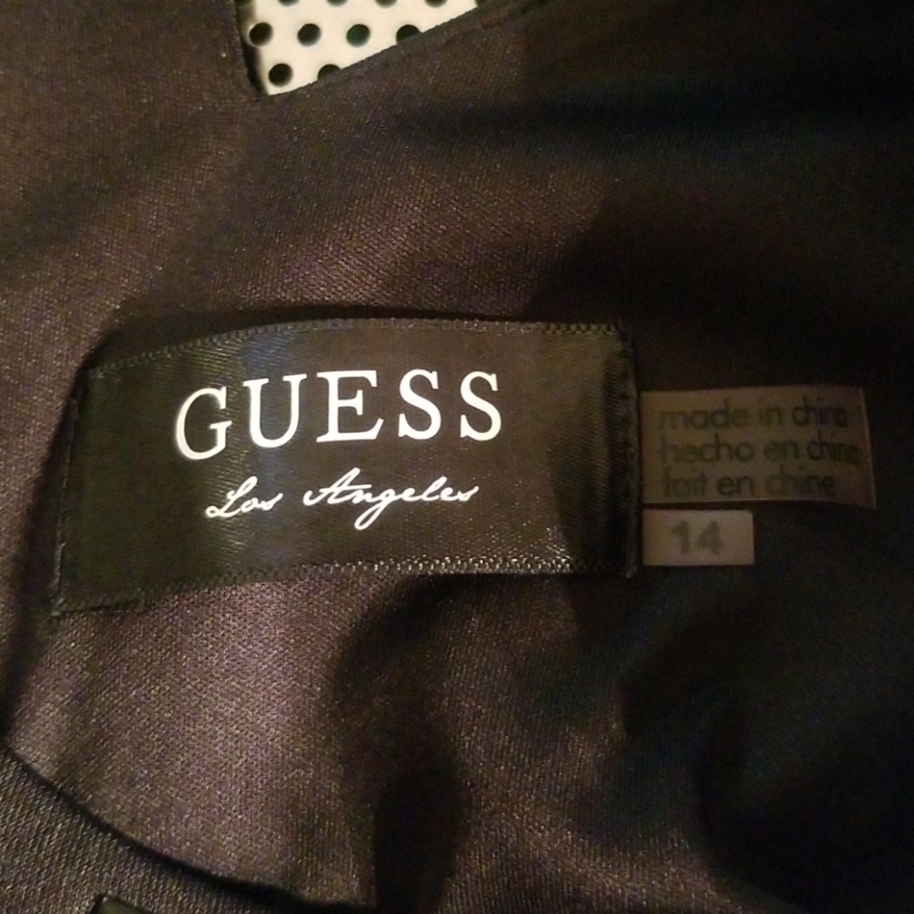 Guess- black studded bodycon cutout dress size 14 - Picture 7 of 8
